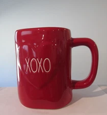 New Rae Dunn XOXO Artisan Collection by Magenta Red Coffee Tea Cup Mug