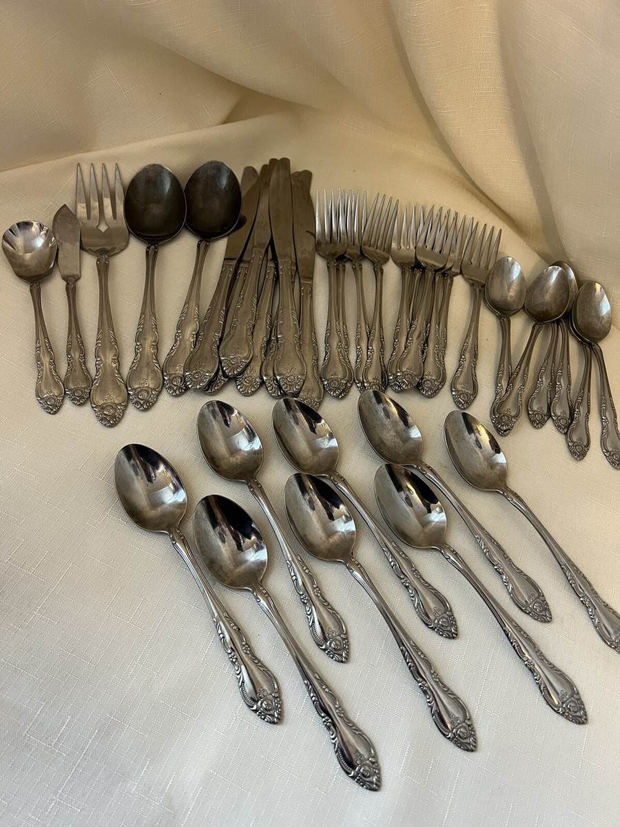 Northland Japan Rose Pattern Vintage Stainless Flatware Mixed Lot
