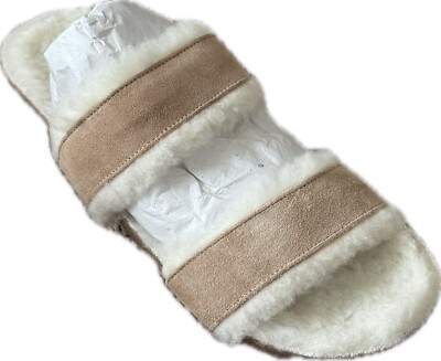 Faux Fur Slides Fuzzy Fluffy Slippers Flat Soft Sandals Open Toe