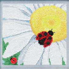 Lady Bug on a Daisy by Mill Hill Buttons Beads Spring Series