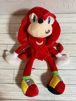 Sonic the Hedgehog Knuckles Plush Animal Figure Stuffed Kids Backpack Toy New