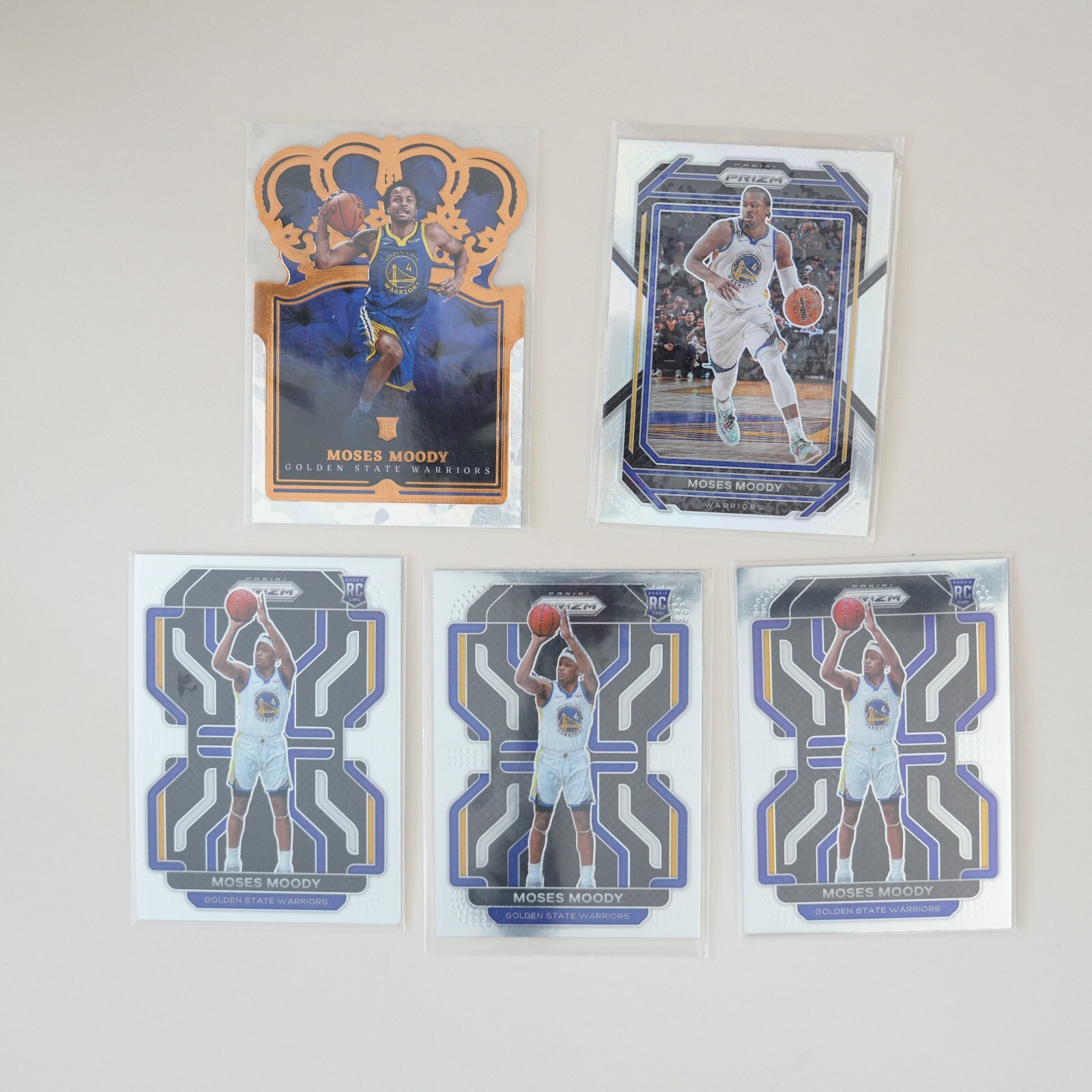 2021-22 Panini Crown Royale Crystal Moses Moody (×5)