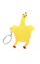 A Pair Of Rubber Chicken Keychains Rubber Chicken Laying Egg Keychain, Funny