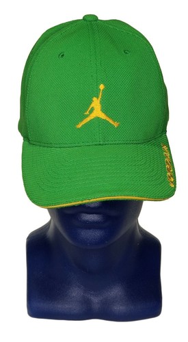 Vintage Air Jordan Cap SZ L/XL Mesh 2003 Nike Green Yellow Brazil Jamaica A's