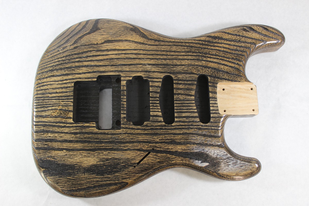 Ash HSS guitar body - fits Fender Strat Stratocaster neck Floyd