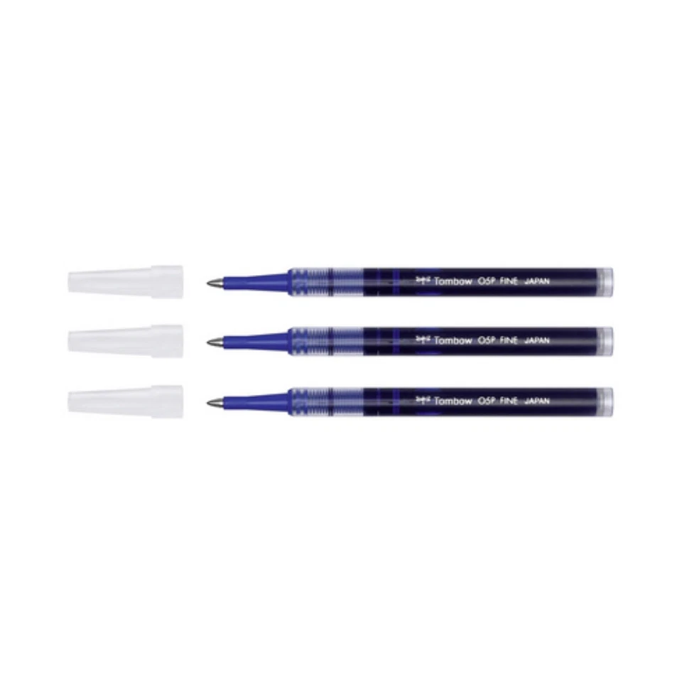 3 x TOMBOW Ersatzmine für Tintenroller - blau -BK-LP05-16 - Ø Kugel: 0.5 mm