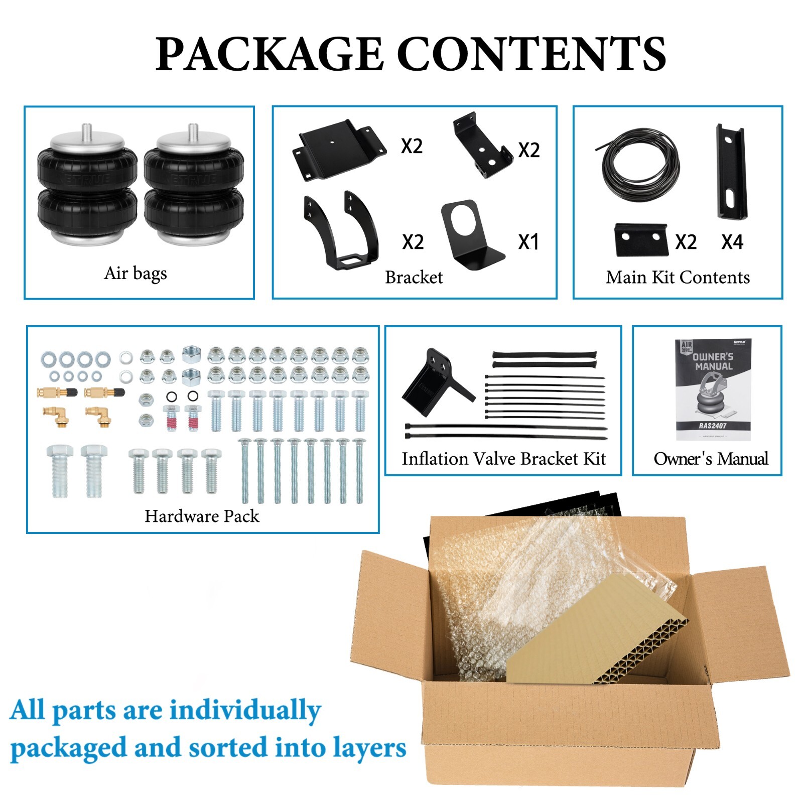 Air Suspension Kit 20052023 Toyota Air Bag Air Spring Rear Lift
