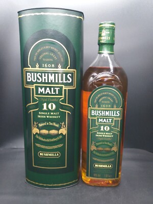 Bushmills Malt 10 Years Whiskey 40% Alkohol Irland alte Ausführung OVP 1 Liter