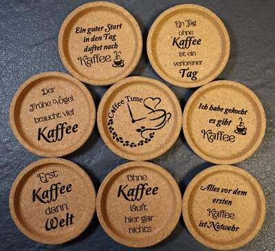 Untersetzer Kork ''Kaffee'' Glas Tasse Geschenk graviert Weihnachten