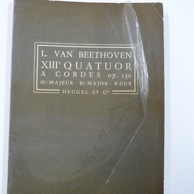 Miniatur / Studienpartitur BEETHOVEN VIII e quatuor a cordes op 130 Bf-Dur HEUGEL