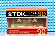 TDK  SD   90   1987  USA   TYPE II  BLANK CASSETTE TAPE (1)  (SEALED)