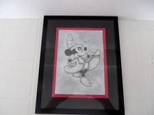 DISNEY MICKEY MOUSE FRAMED SKETCH AS SORCERER