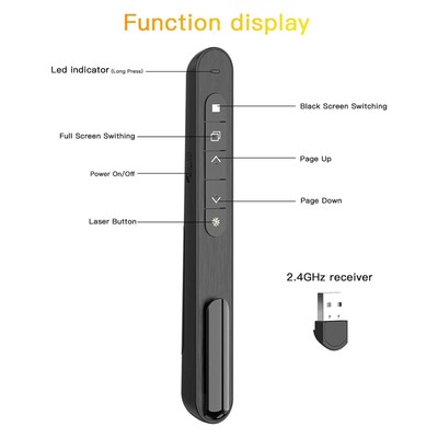 Wireless Presenter Remote Control Presentation Click Pointer PPT Clicker For Kit