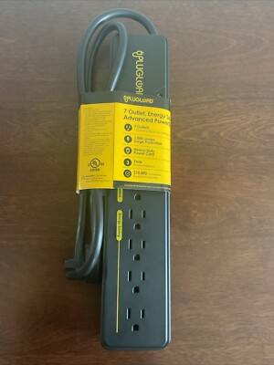 NEW 7 Outlet Energy Saving Advanced Power Strip Made By PlugLoad Heavy Duty