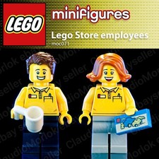 ⭐ LEGO Minifigures x 2 moc071 Lego Store Employees impiegati Negozio City Town