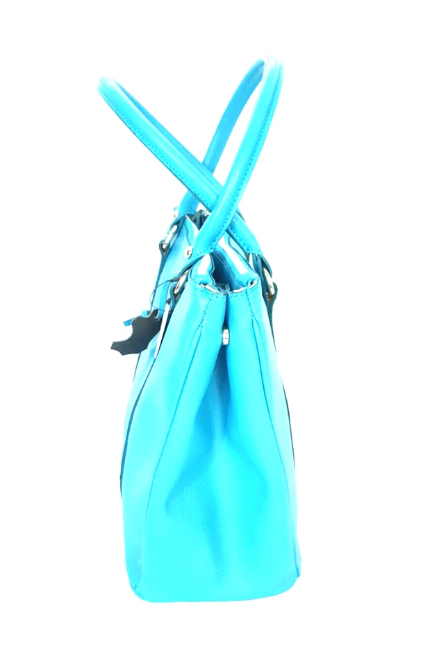 57) C&A Damen Tasche Ledertasche Türkise Neu Echtes Leder Handtasche - Bild 4 von 4