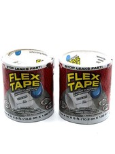 2 Flex Tape Strong Rubberized Waterproof Tape 4  X 5  Bond Seal CLEAR Unopened