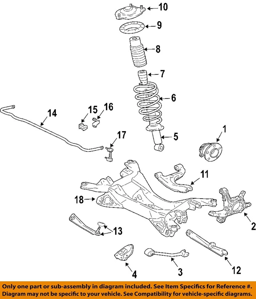 二手后下控制臂后部适合:2006 三菱 Endeavor 跟踪 a — 第 3/4 张图片