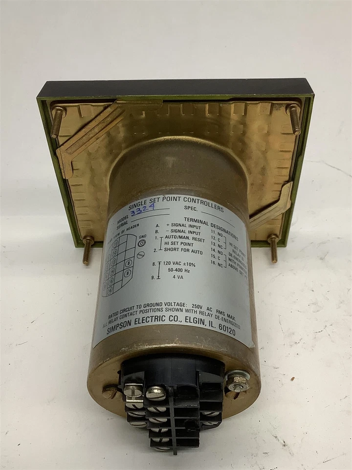 USD SIMPSON MODEL 3324 0-1.0 DC Volt PANEL METER J2-3 - Image 2 of 4