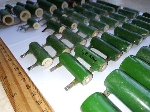 Mix of 94pcs PEV-7.5 10 15 25 Wirewound Ceramic Load Resistor 50-3300 Ohm Soviet - Picture 4 of 9