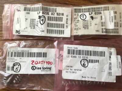 qty 27 compression springs LP022E 02S316 LP020E 02S316 LC063GH 06S316 ...