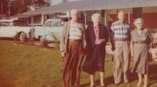 Group of Friends Smiling Together Standing Outside Warm Friendship Portrait