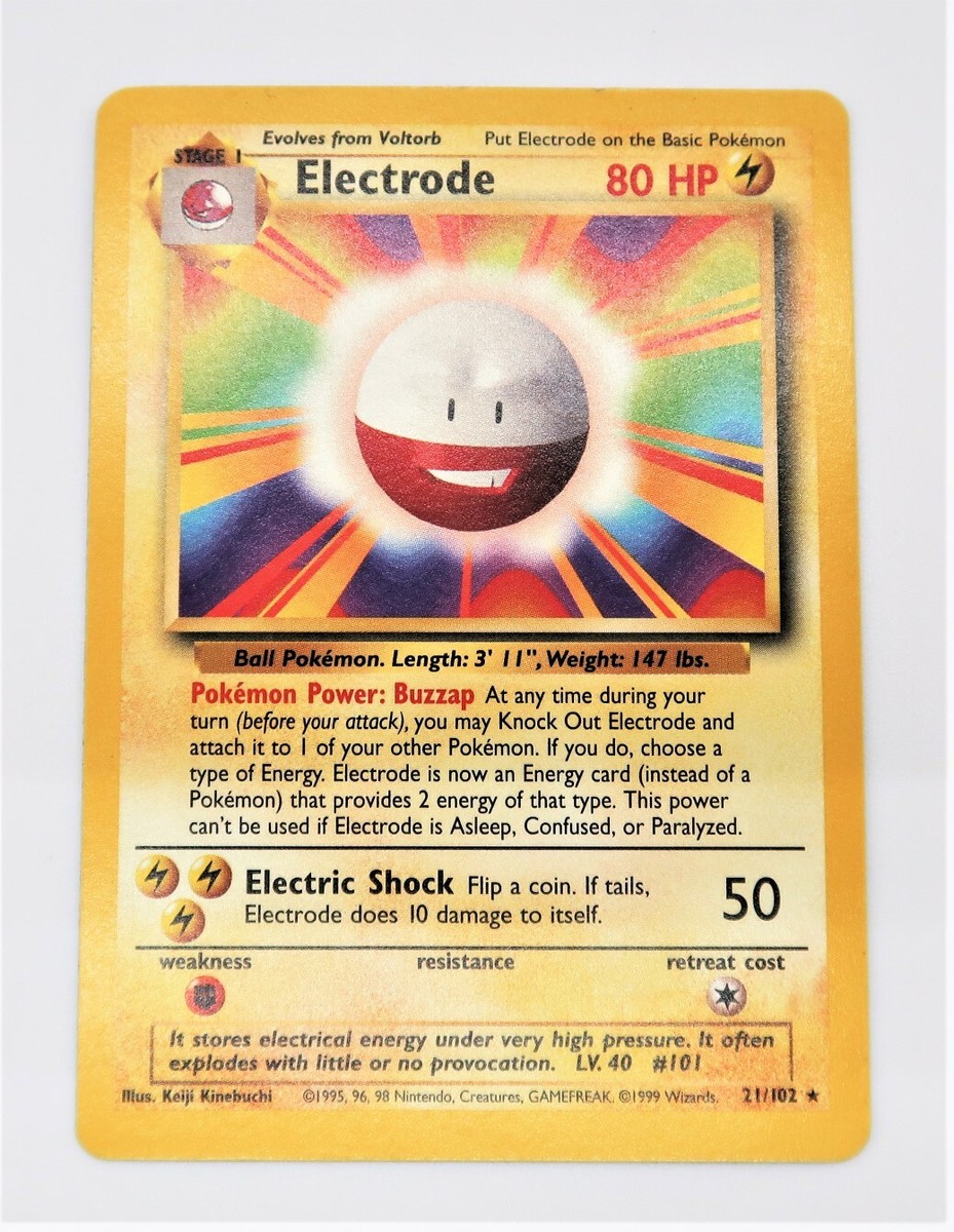 1999 electrode pokemon card value Electrode [1st Edition] #21 Prices | Pokemon Base Set
