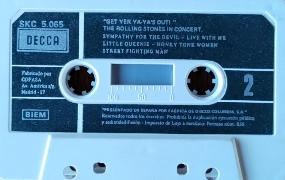 The Rolling Stones: Get Yer Ya-Ya's Out! EU Import Cassette Tape FAST FREE POST! - Image 4 of 4