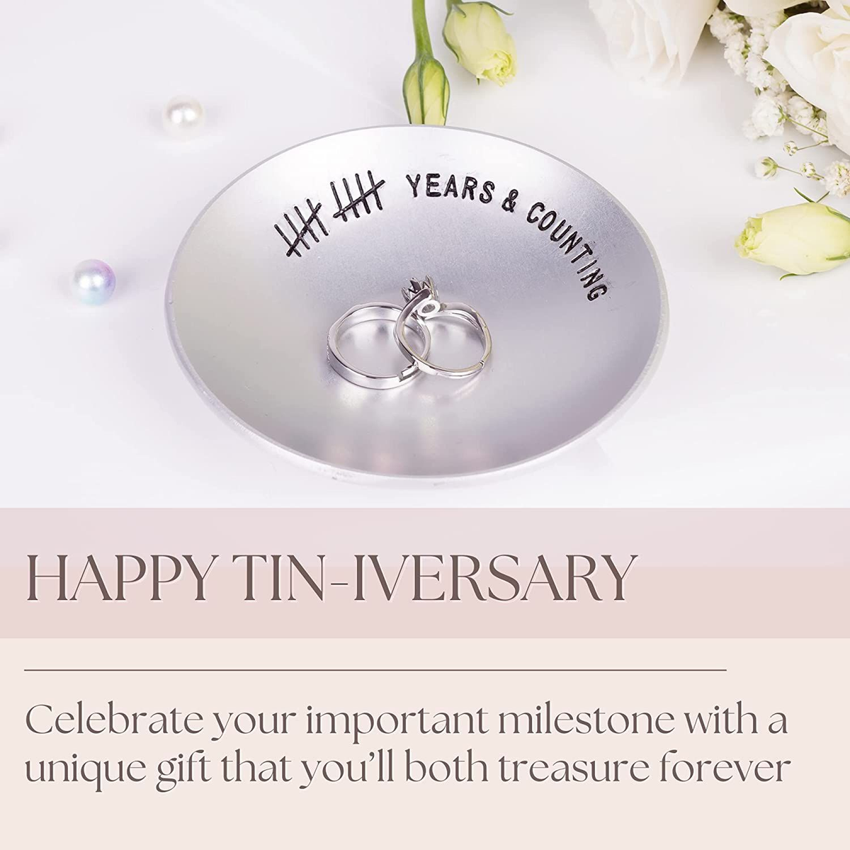 PureRejuva 10th Anniversary Tin Gifts – 4 In, Engraved, Aluminum