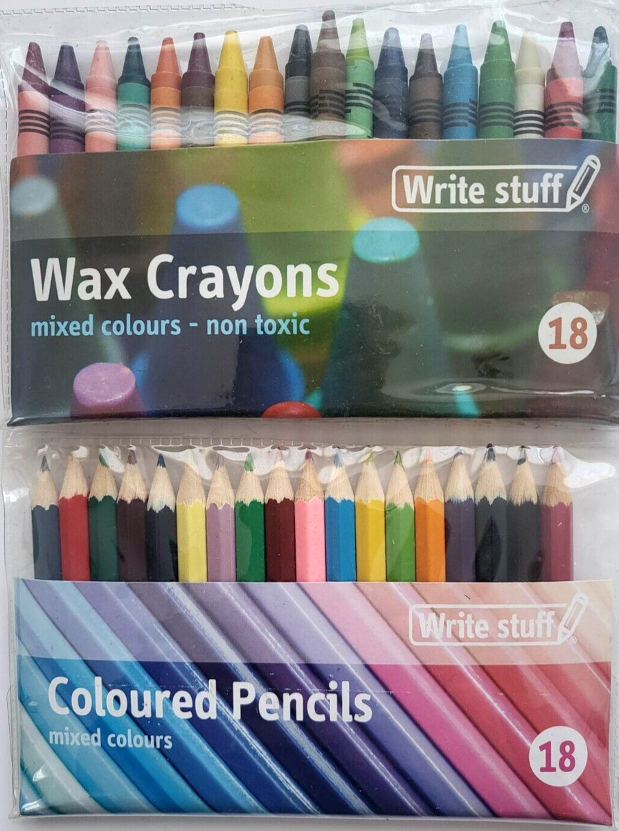 30 pc artbox Colouring In Set Felt Tips Crayons Colour Kids Fun