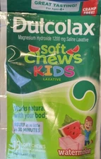 Dulcolax Kids Saline Laxative Soft Chews Watermelon Flavor 15 Count