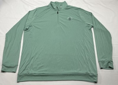 KJUS 1/4 Zip Pullover Mens XL Green UPF 50+ Golf Pullover Royal St. George s ***