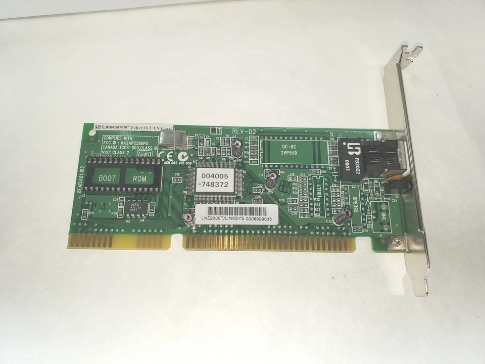 Linksys ISA NE2000 LNE2000T ETHER16 ethernet lan card NEW FACTORY BOX 10BT RJ45 - Image 2 of 4