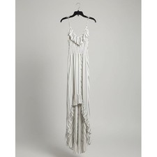 2 Express Ruffle Maxi Dresses - Solid Black & Black/White Striped 