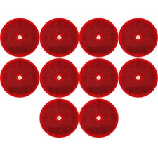10x Red Class A 3-3/16" Round Reflector with Center Mounting Hole Trailer Truck