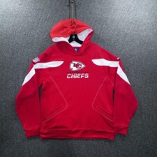 Kansas City Chiefs Hoodie Sweatshirt Mens Medium Red NFL Football Reebok