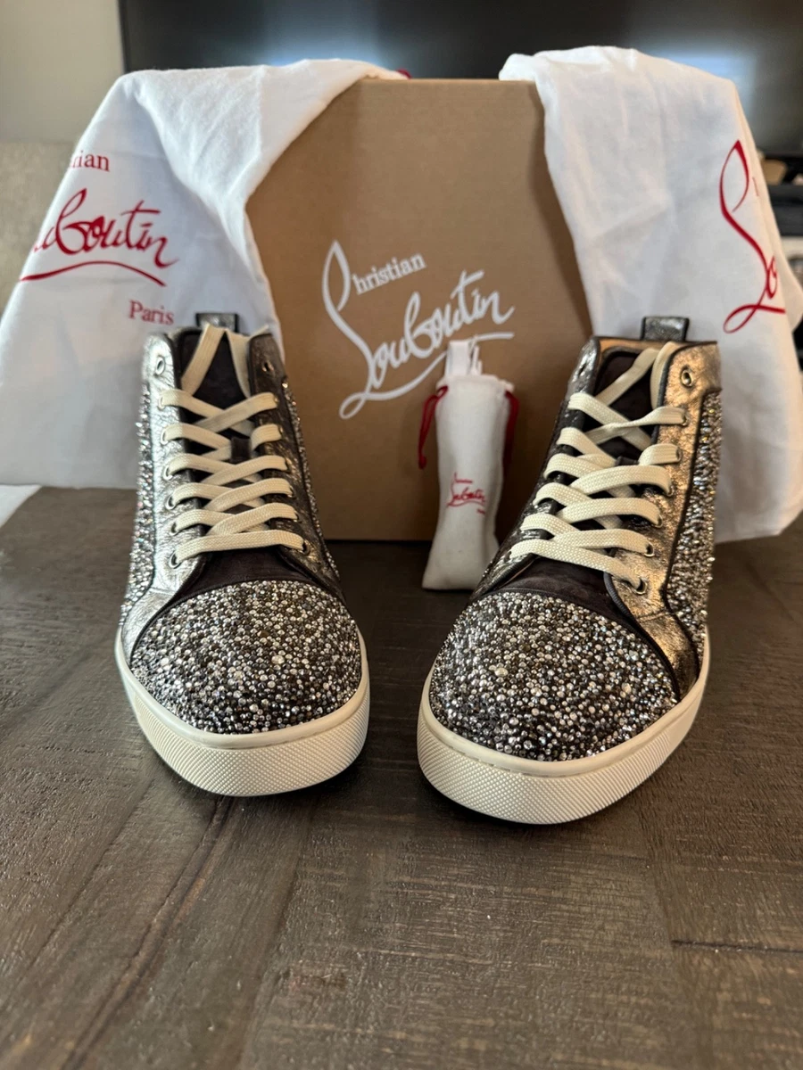 Christian Louboutin Women's Leather Upper Silver Casual Shoes for