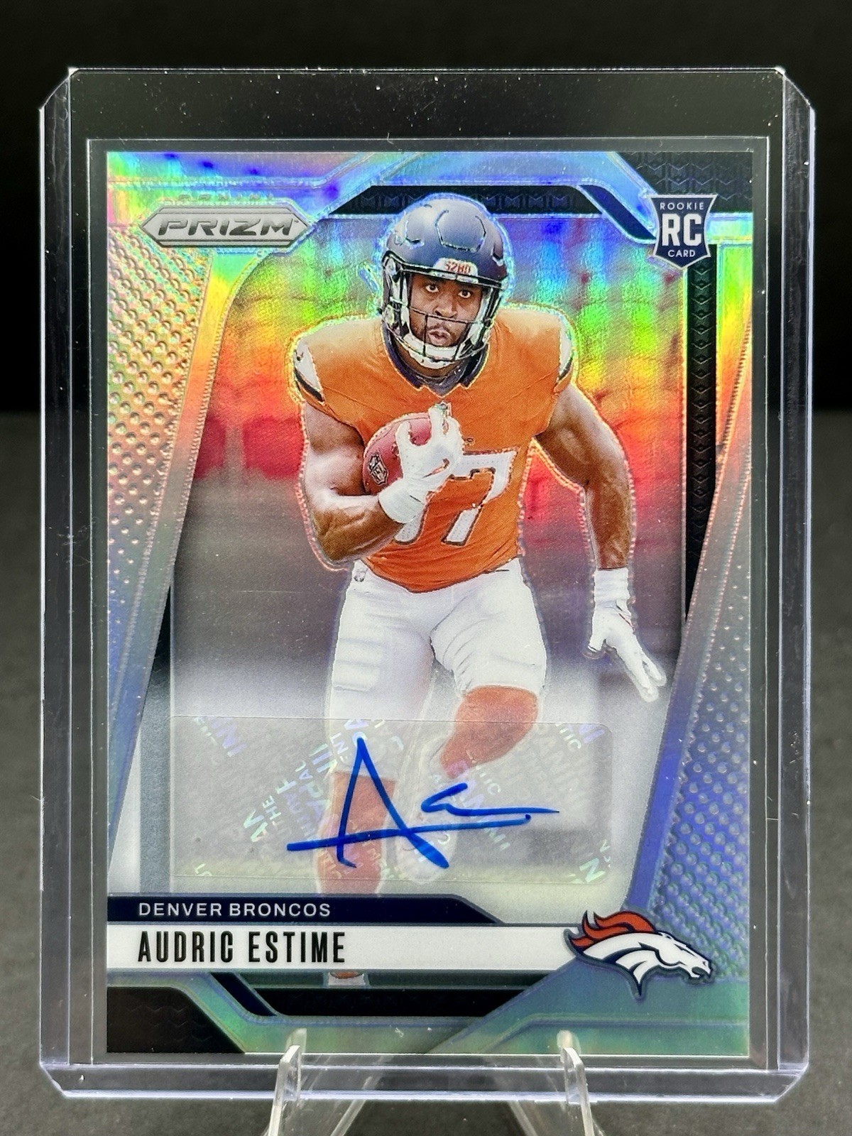 2024 Prizm Audric Estime #306 Autograph RC Broncos *Rookie*