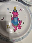 Vintage 1992 Barney The Purple Dinosaur Child’s Melamine Plate and 2 Bowls — photo 2