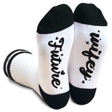 BSNZZIO Future Wifey - Funny Women's Socks Bride Socks, Crew 5.5-11,