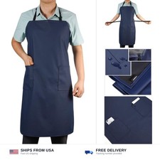 Waterproof Rubber Vinyl Apron W/ 2 Pockets - Lab Apron for DishWashing,...