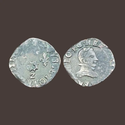 R1522 Monnaie Royale Française Henri III Double Tournois Dauphiné - Photo 1/3