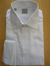 NWOT Ike Behar by Brooks Brothers White Spread Collar 15.5-35 MSRP $225