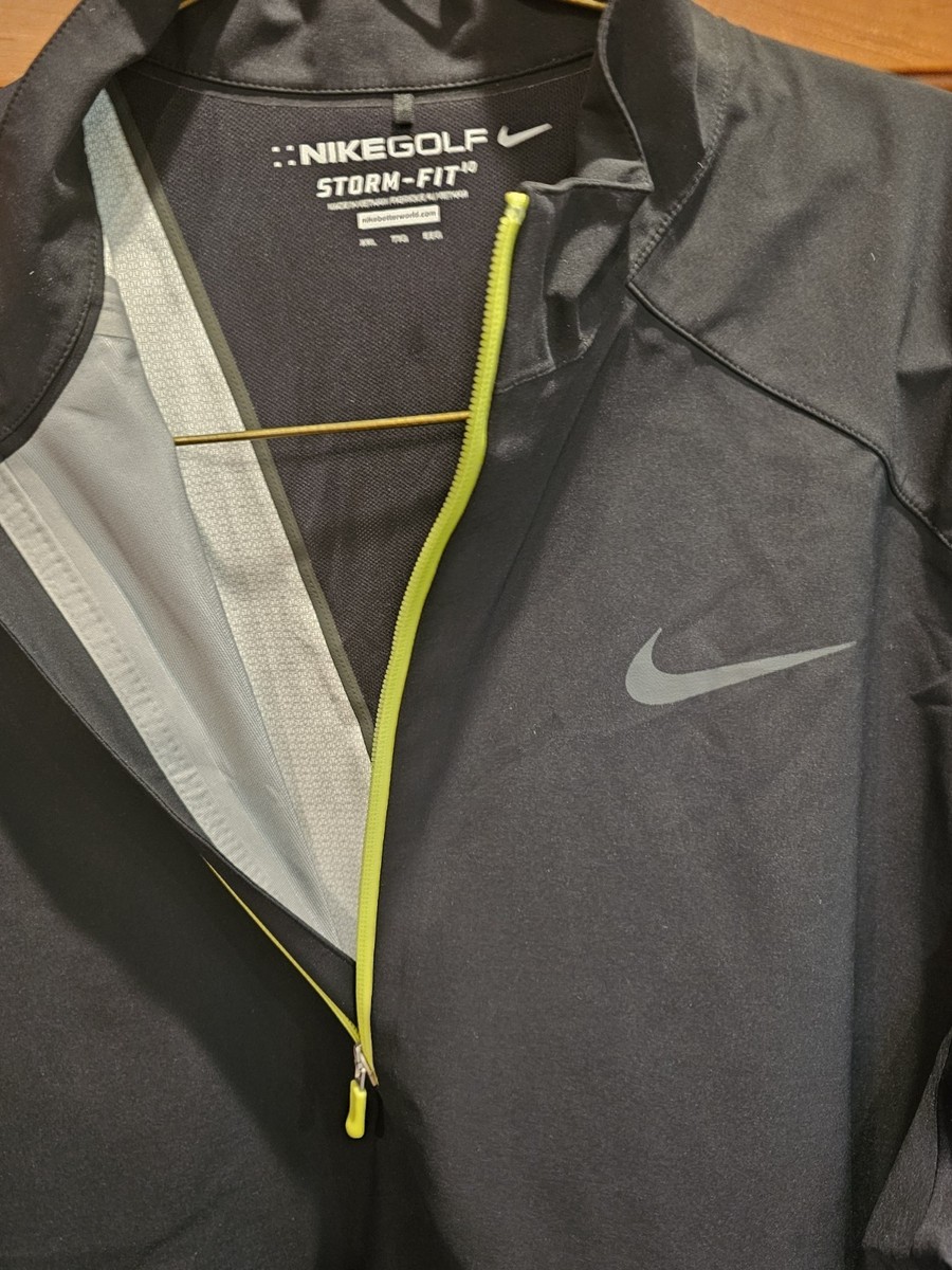 Nike Golf Storm Fit 10 Mens 1/2 Zip Jacket Black Lightweight