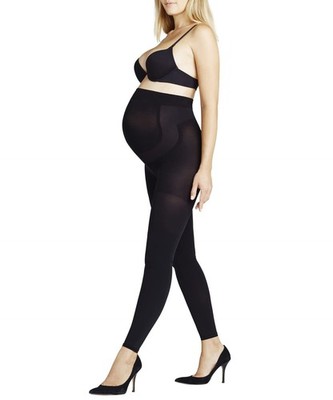 FALKE Womens 9-Months Footless Maternity Tights Opaque 80D Black