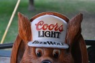 VINTAGE COORS LIGHT BEER WOLF 3-D WALL ADVERTISING SIGN - MAN CAVE 1987 14"x10" — photo 4