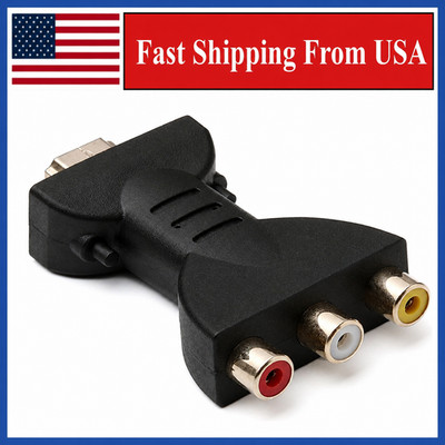 HDMI Male to 3 RCA Female Composite AV Video Audio Adapter Converter for TV/PC
