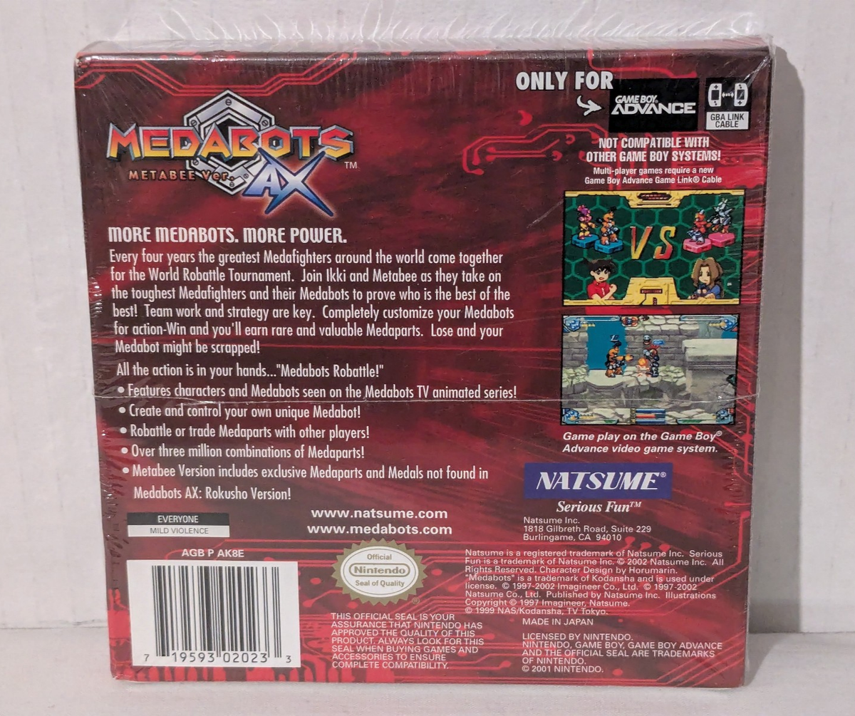 Medabots AX: Metabee Ver. (Nintendo Game Boy Advance, 2002) for