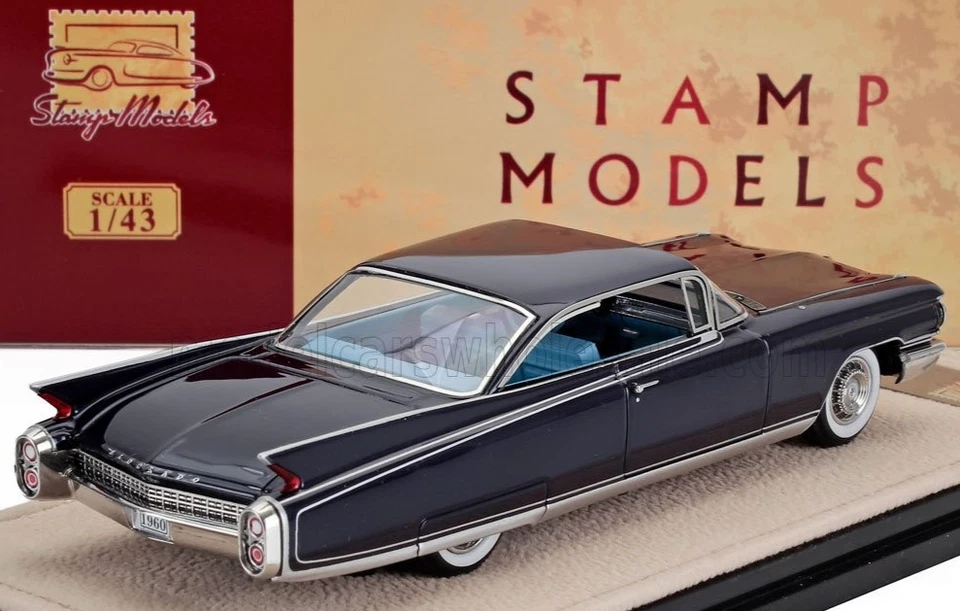 wonderful resin modelcar 1/43 CADILLAC ELDORADO SEVILLE COUPE 1960 - DARKBLUE - Image 2 of 4