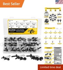 Aluminum Pop Rivets Assortment Kit - 100 Pcs, 11 Sizes, Durable Finish